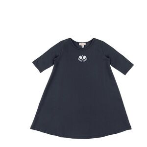 Navy 3/4 Sleeves Tennis Dress for Kids